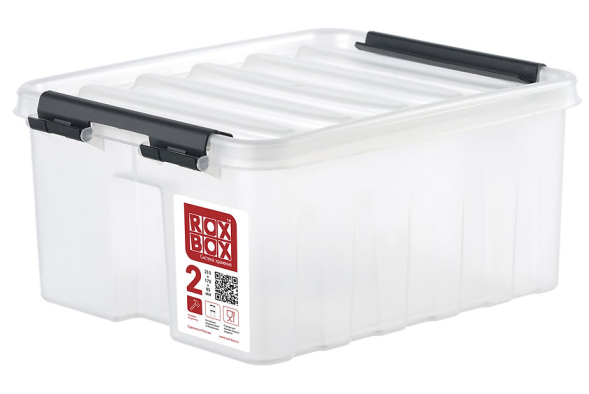 Контейнер с крышкой и клипсами Rox Box Original, 2.5 л, 210x170x95 мм, прозрачный